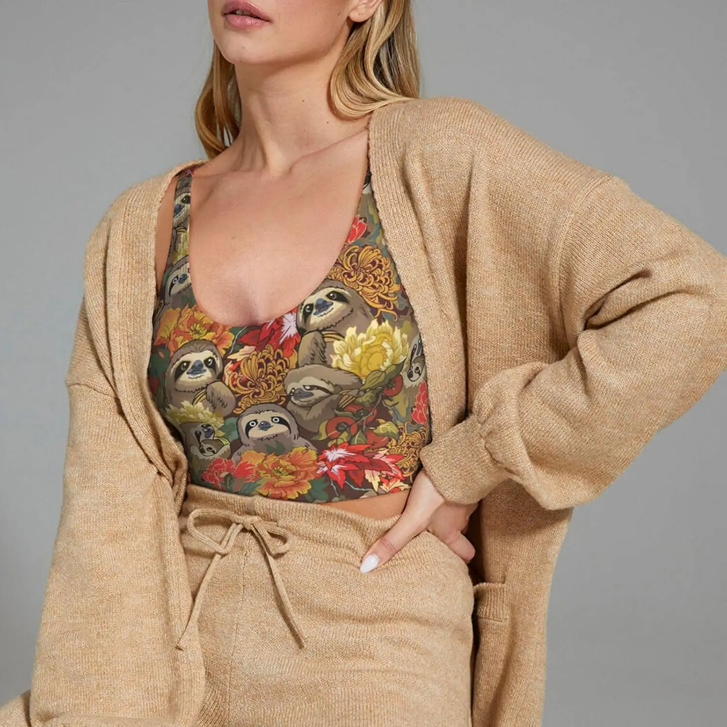 Легкий летний и зимний модный женский спортивный жилет с забавным ленивным принтом, жилет для тренировок для йоги для женщин