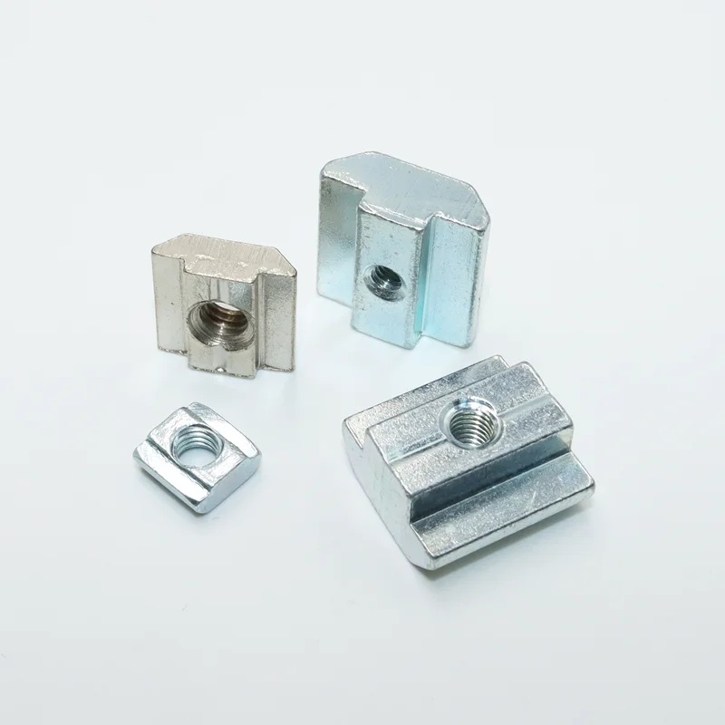 200p/lot T Block Square Nut M3 M4 M5 M6 M8 T Nut T-Track Sliding Hammer Nut for 2020 3030 Aluminum Connection Profile 3d printer