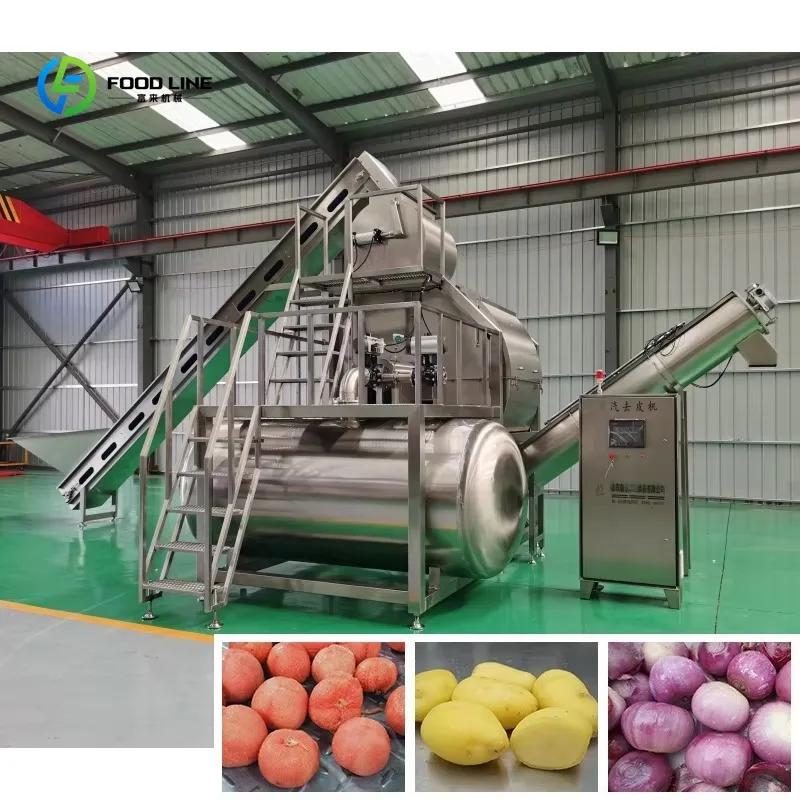 Customizable Potato Peeling Machine Tomato and Sweet Potato Steam Peeling Machine with Core PLC Components Engine Motor