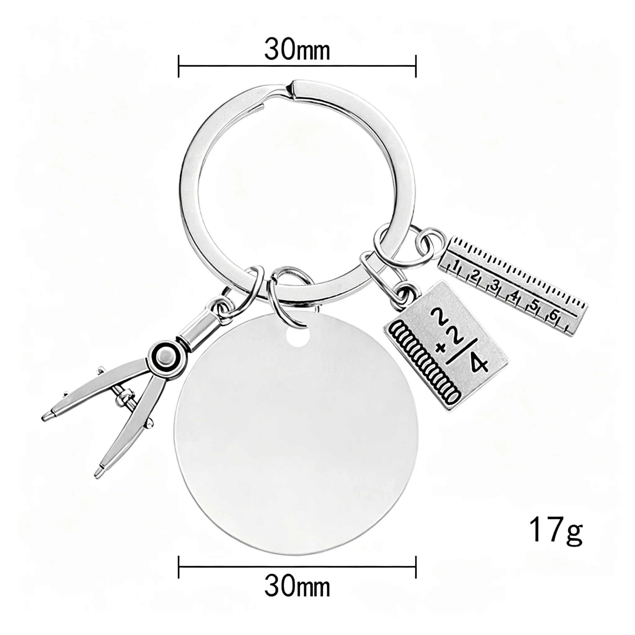 Customized Stainless Steel Keyring Teacher Key Chain Thank You Teacher Text Key Chain Teachers'Day DIY Jewelry Gifts Wholesale