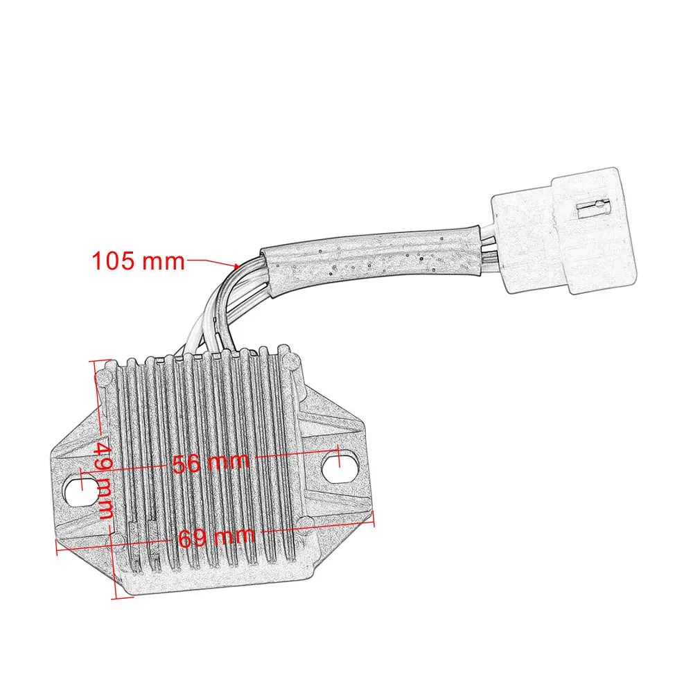 Regulator Rectifier For Yamaha BW350 DT125E DT125R DT125RE XT350 XT250L XT250LC Big Wheel BW350T BW350U 33G-81960-60 / XT 350