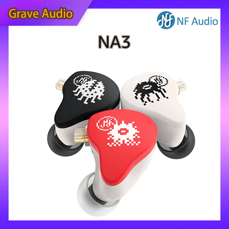 NF AUDIO NA3 HIFI Dual Cavity Dynamic Drive In-Ear Earbuds Stage Monitor Eearphones with 2pin 0.78mm Detachable Cable