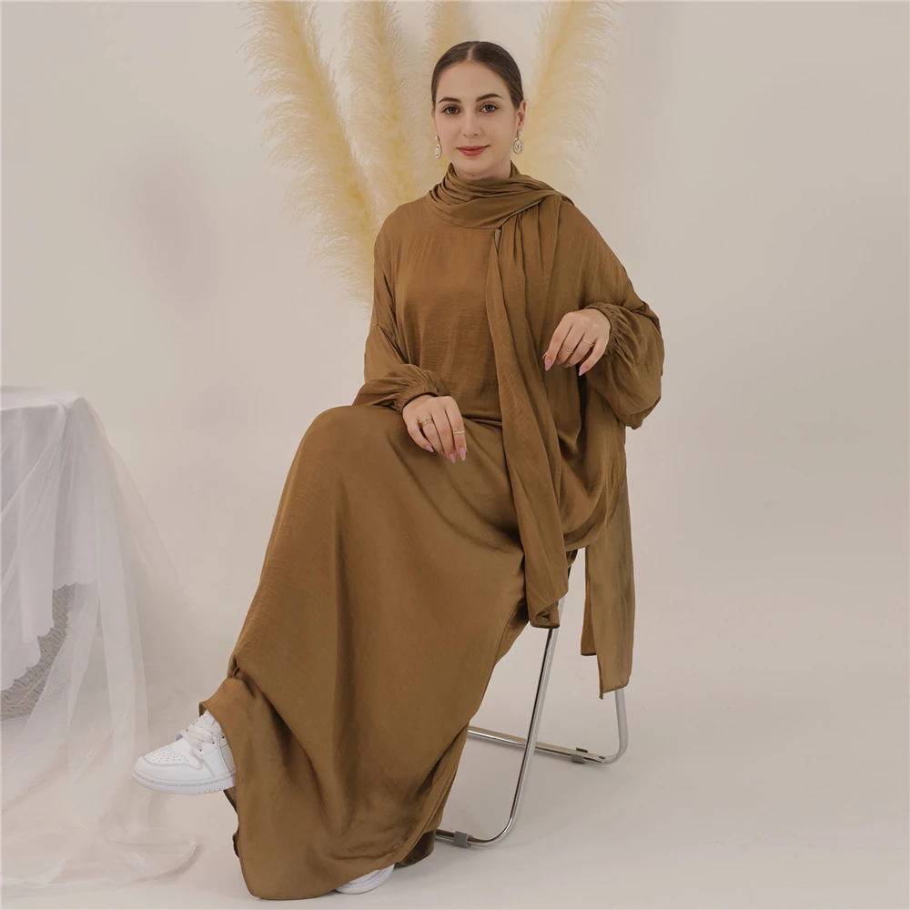 

Eid Abaya Modest Prayer Casual Muslim Women Plain Long Maxi Dress Hijab Turkey Arab Robe Ramadan Kaftan Dubai Saudi Abayas Gown