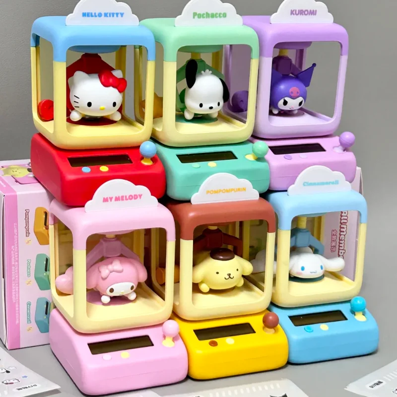 Original Sanrio Characters Rocking Doll Machine Series Blind Box My Melody Kuromi Cute Ornaments Desktop Toys Girl Holiday Gift