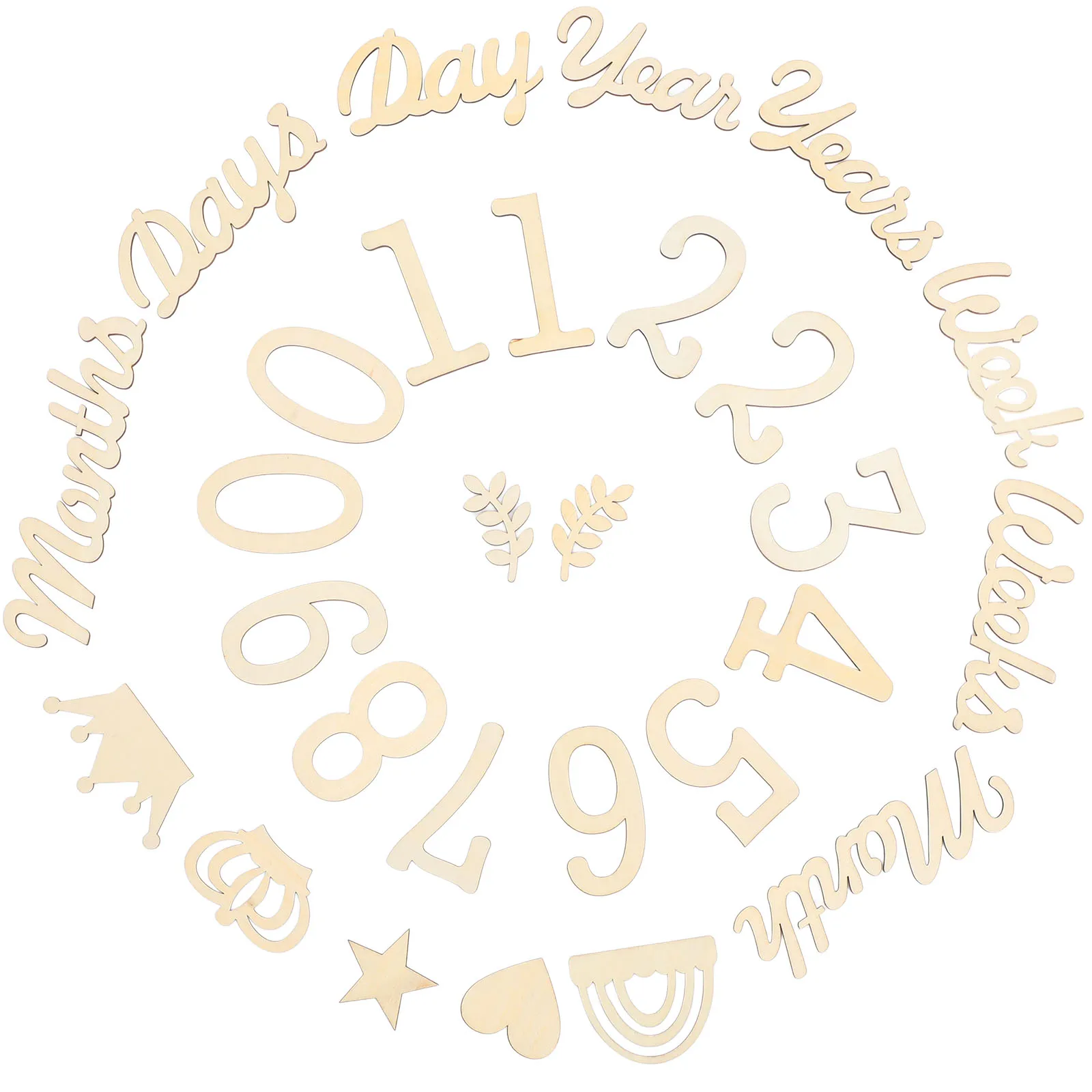 

28 Piece Number Word Props for Baby Growth Milestone Cards Monthly Baby Milestone Cards Newborn Month Photo