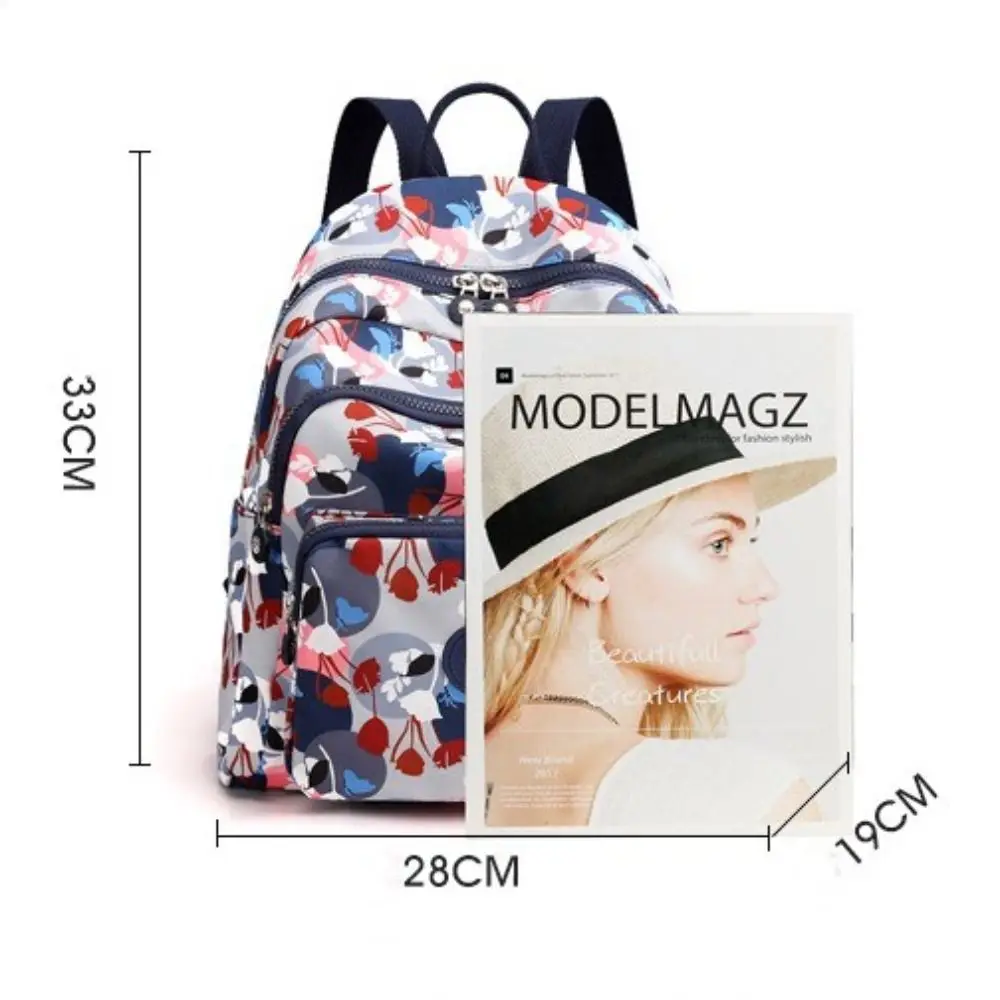 Mochila De Impressão Impermeável Portátil, Resistente Ao Desgaste, Sacos De Escola De Nylon, Alta Capacidade, Viagem