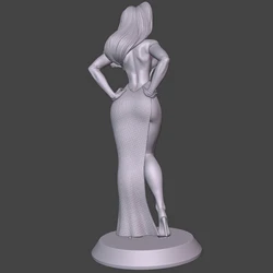 Figura de resina sin pintar chica con tacones para coleccionismo y rol