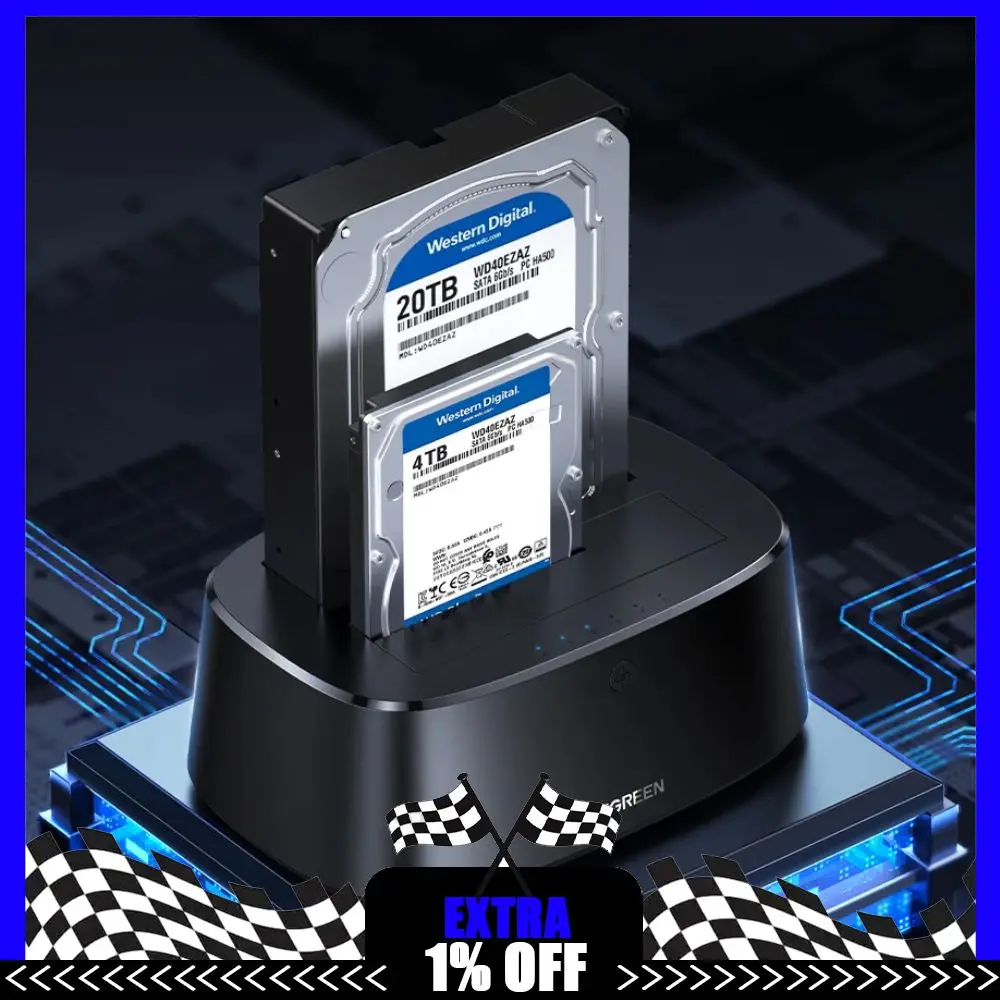 

Док-станция UGREEN для HDD, адаптер SATA на USB 3.0 для 2.5/3.5 дюймовых SSD-накопителей, корпус для жесткого диска, док-станция для внешнего накопителя
