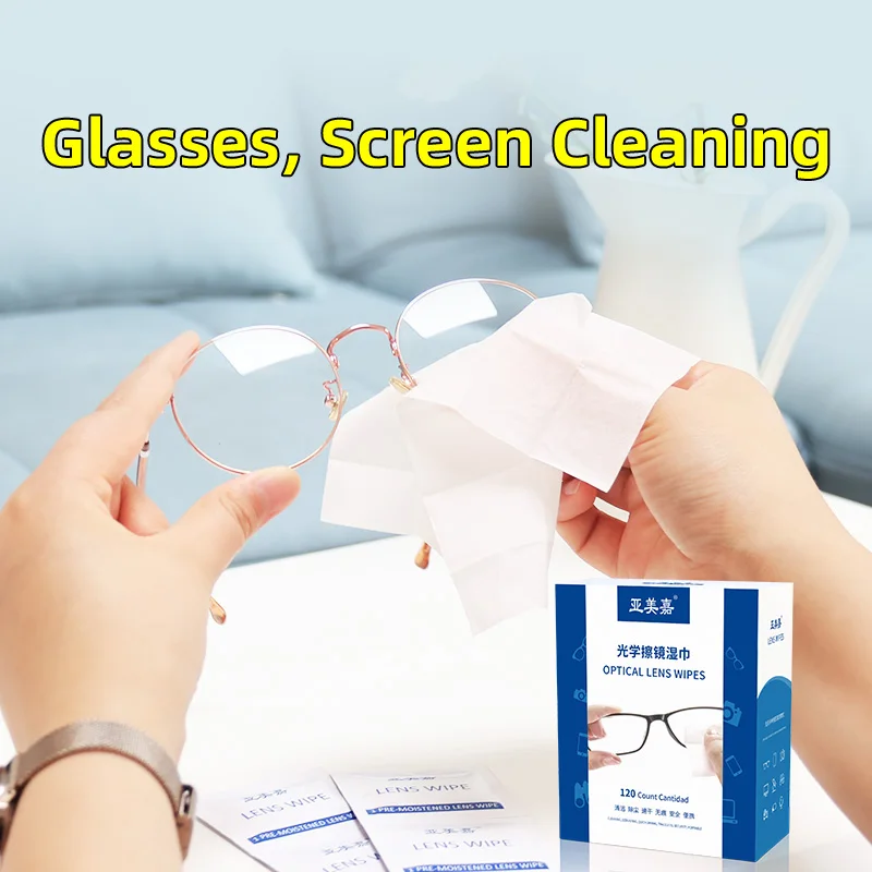 Glasses Screen Cleaning Large Size Wipes Lenses iPhone Mobile Phone Computer Professional Cleaning Disposable Individual Package