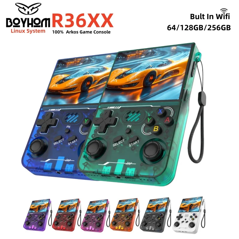 

Игровая консоль BOYHOM New ArKOS R36xx с Linux-системой, 3,5-дюймовым IPS-экраном, ретро-дизайном и более 15000 играми.