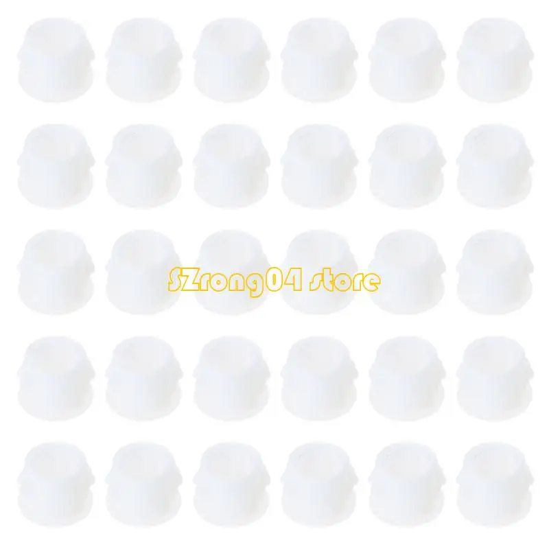 

H4GD 30Pcs White Hole Plugs Plastic Flush Type Panel Plugs Screw Caps Fastener Cover for Kitchen Cabinet Furniture Cupboard
