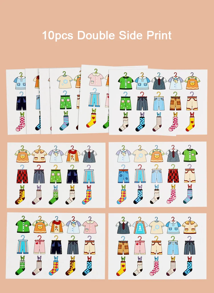 Juguetes Educativos Montessori de madera para niños, secado de ropa, forma de Color a juego, juego de mesa cognitivo, juguetes de aprendizaje preescolar