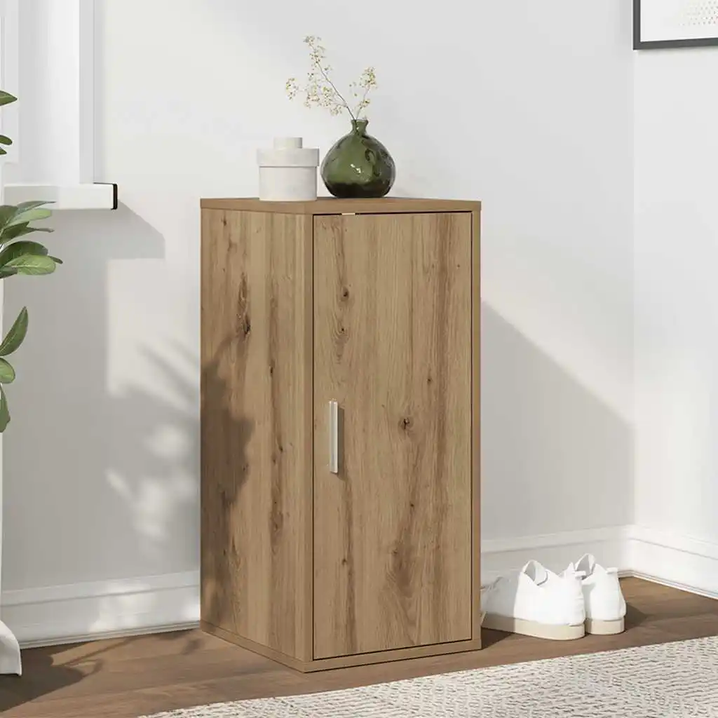 Mueble Zapatero de Roble Artesanal con Banco de Almacenamiento de Madera Sintética para Entrada y Pasillo