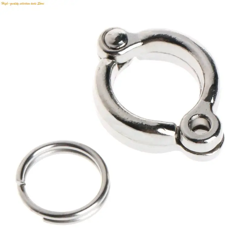 203F Pet Bird Metal Leg Rings Round Metal Foot Clip Active Opening for Pigeons Parrots