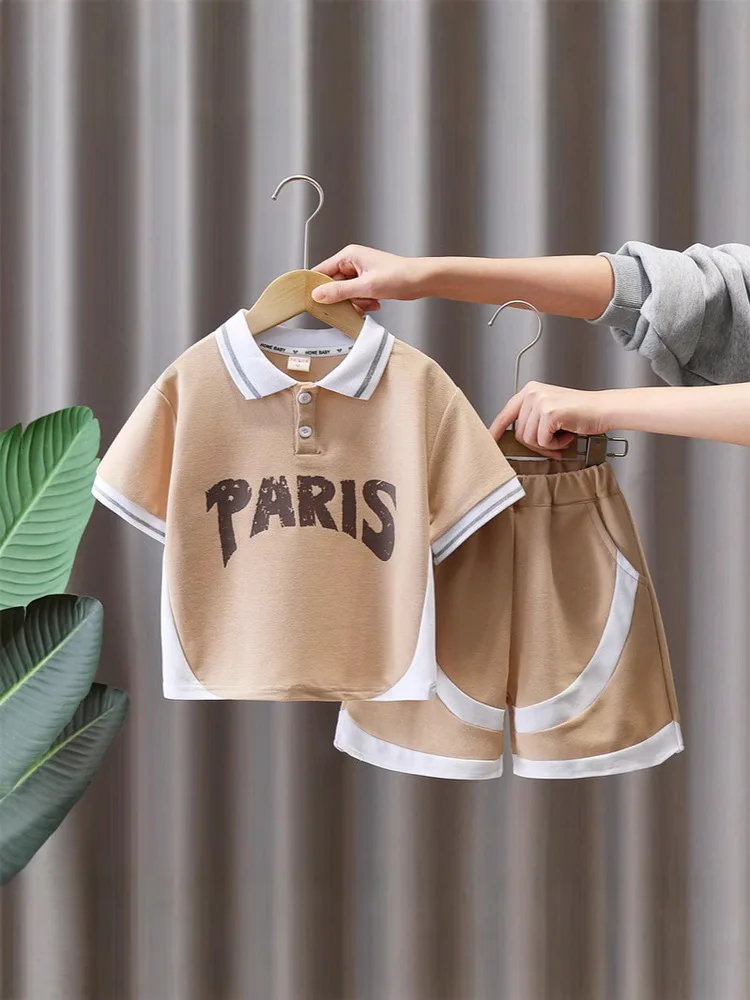 Children Outfit Summer Baby Boys POLO Shirts and Shorts 2Pcs Suits Children Sport Sets Teen Kids Outdoor Leisure Suit 2-11Years
