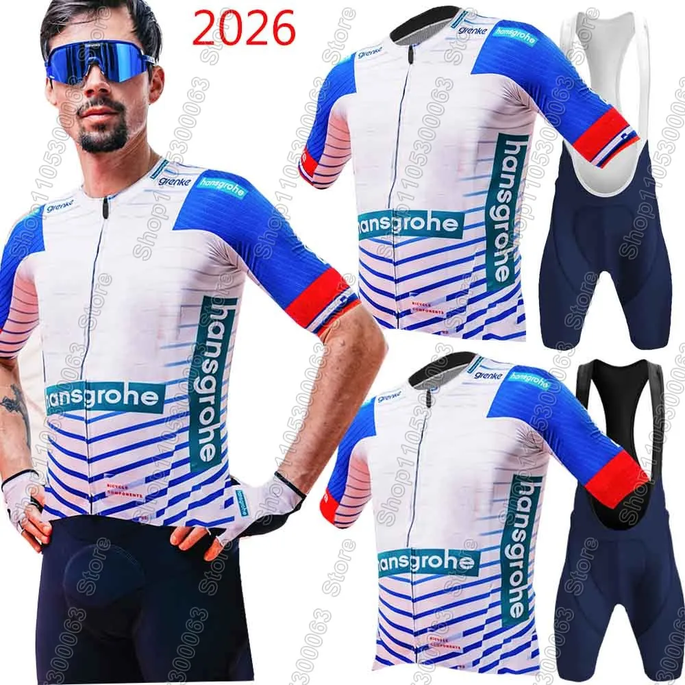 Boraful Hansgrohe 2026 Primož Roglič Ensemble de maillot de cyclisme Slovénie Vêtements pour hommes Kit de cyclisme sur route Chemises de vélo Combinaison de cyclisme avec short à bretelles M