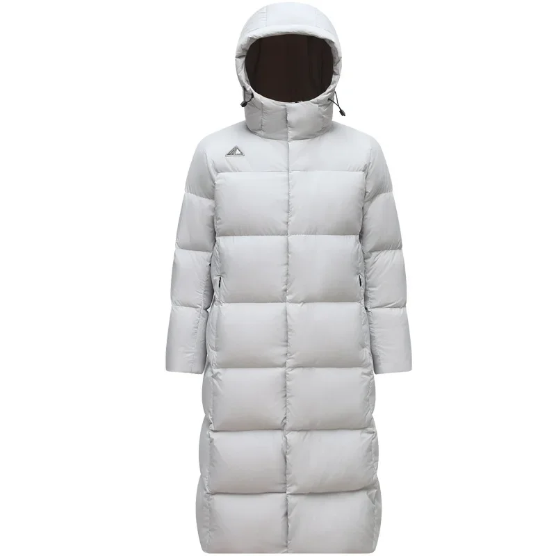 Down jacket 95 white duck down loose over knee long thickened