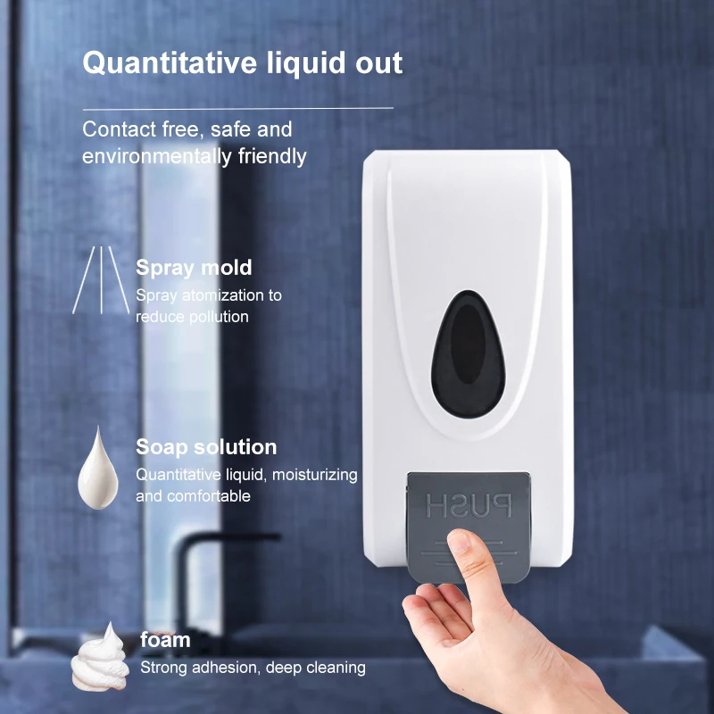 1000ML Soap Dispenser Wall-mounted Foam Washing Manual Hand Sanitizer Easy Install Soap Volume Home Improvement Accessories Tool