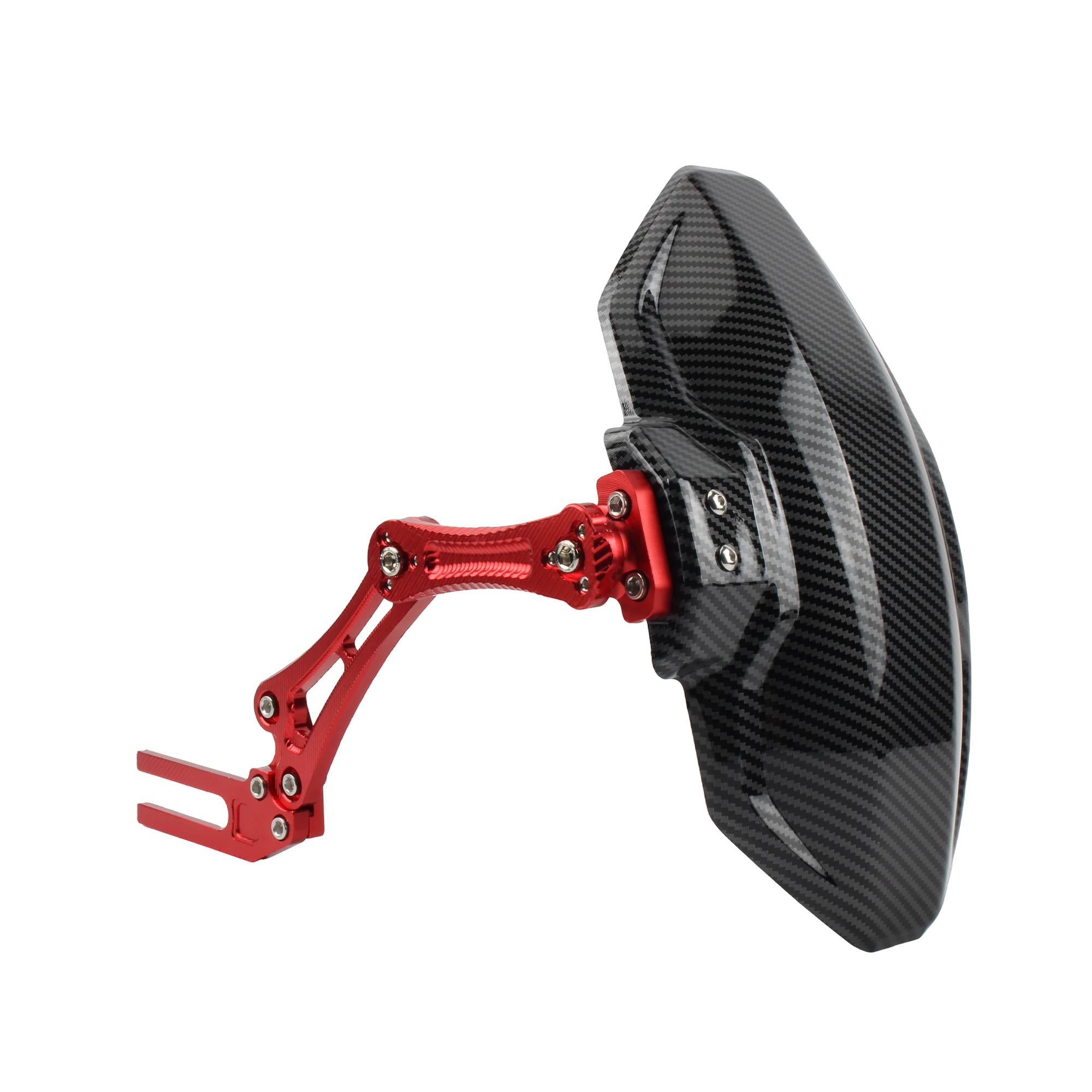 Motorcycle Adjustable Imitation carbon fiber Rear Wheel Fender Mudguard For Cafe Racer E-bike Scooter Moped Universal Parts image 2