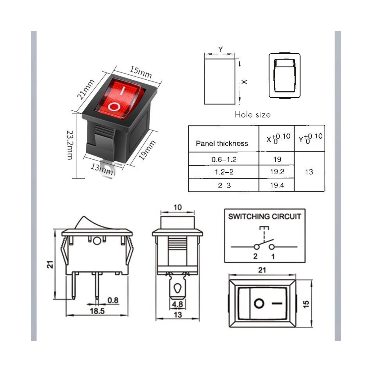 IP67 saklar Inline tahan air, saklar tahan air arus tinggi 12V DC 20A