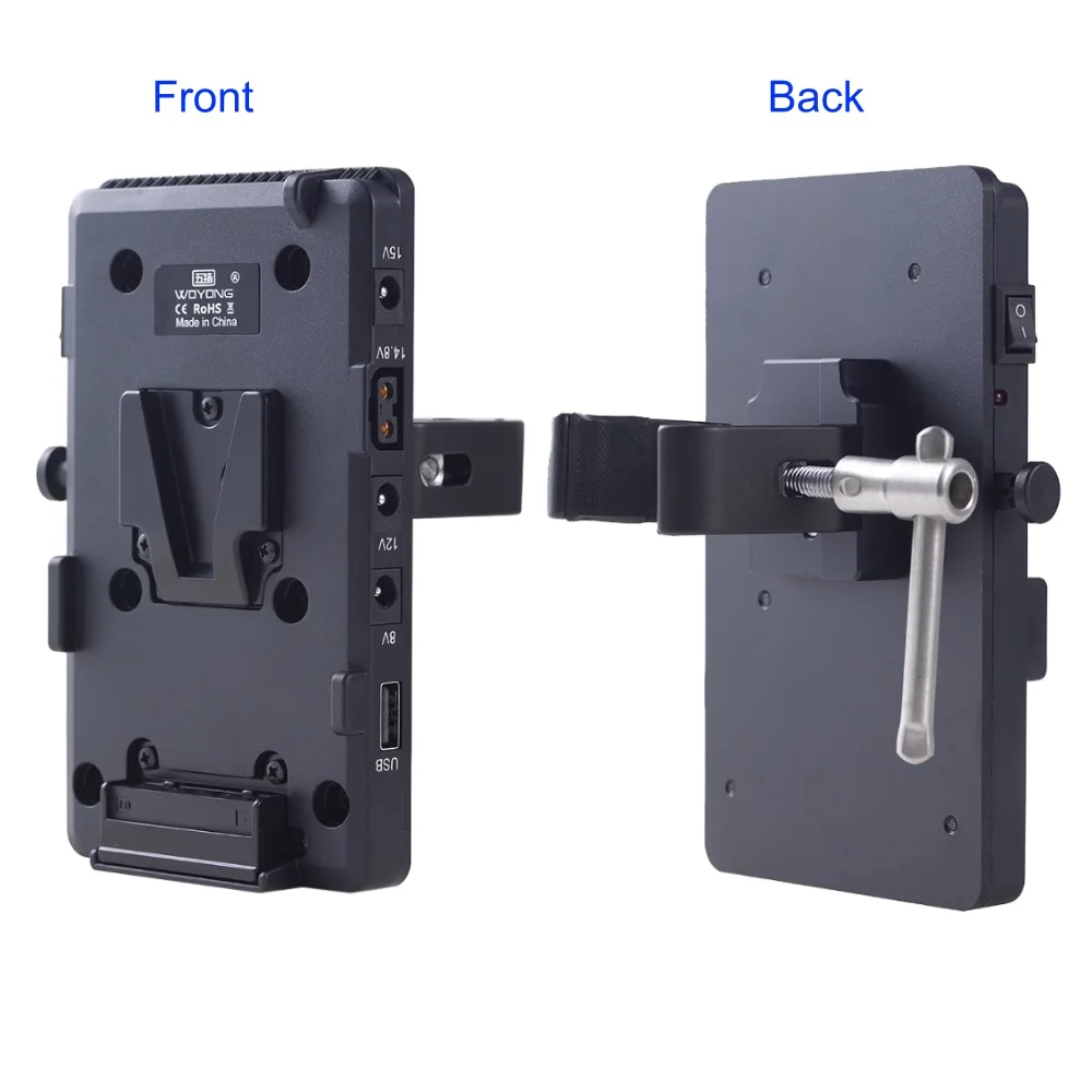 

New V-mount Battery Plate Power Supply with Crab Clamp for DSLR Camera Video Lamps, Tripods