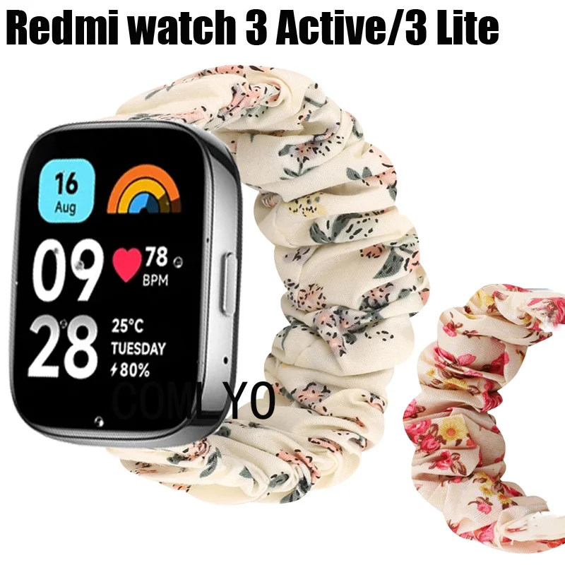 For Redmi watch 3 Active Lite Strap Cotton yarn Dacron Soft Women Lady Band Bracelet