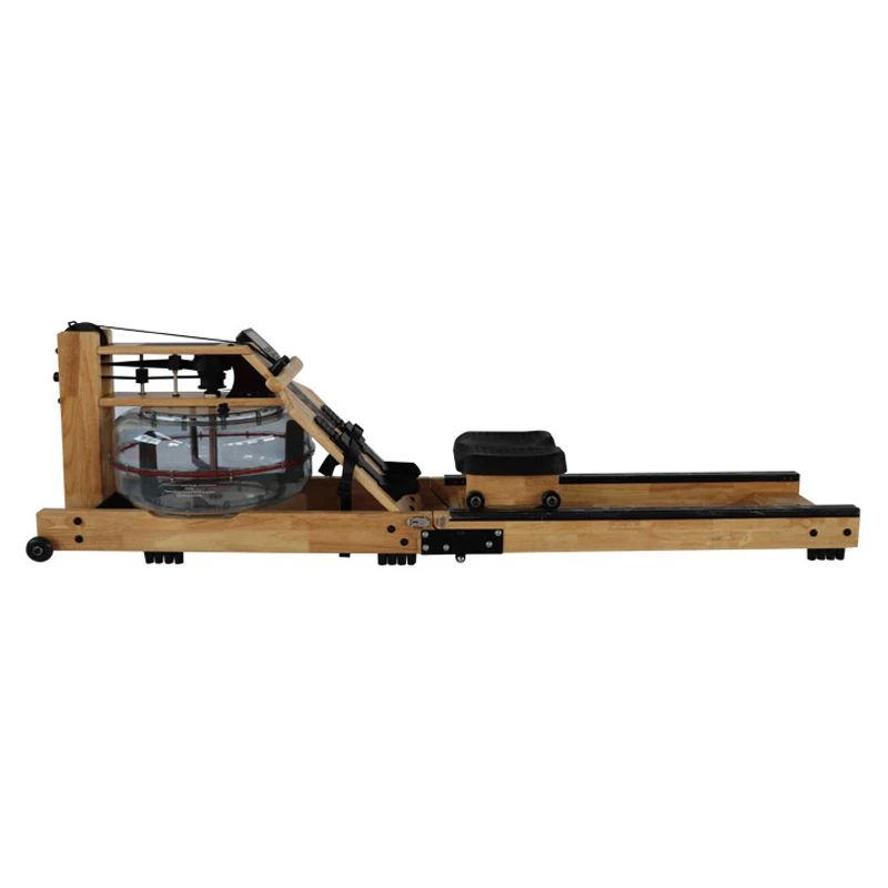 

Wooden Water-resistant Indoor Cardio Gym Rowing Machine Use Cardio Fitness Equipment Wood Box Bluetooth App Compatible for Home