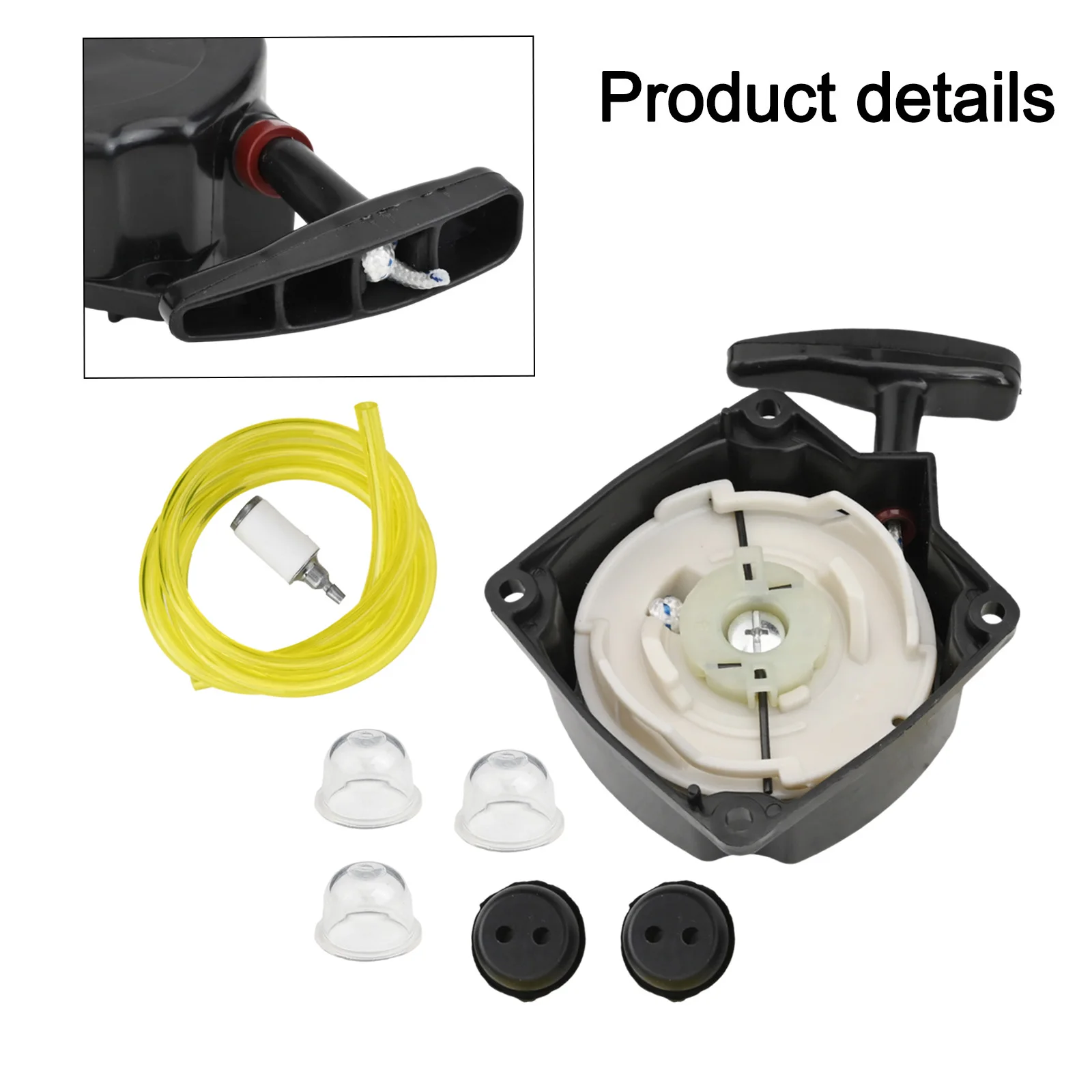 Landscaping Work 15*15*10cm 52cc Pull Plate Earth Auger Starter Long Life Reliability Quick Replacement Rugged Materials
