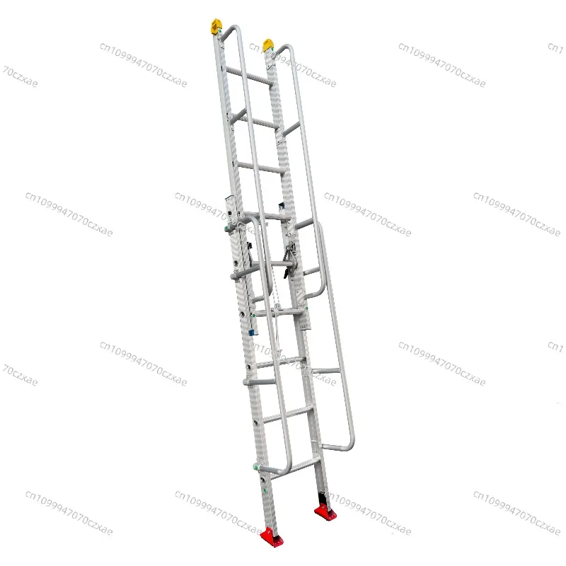 Aluminum Alloy Telescopic Lift with Armrest Safe Climbing Rope Portable Stamping Ladder