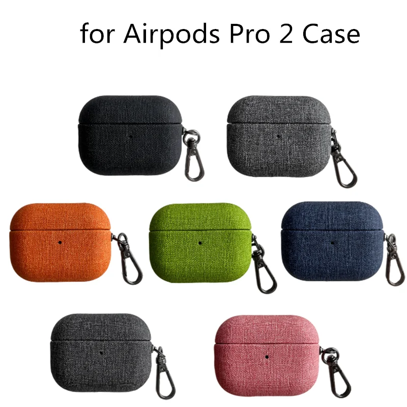 Étui en tissu pour Airpods Pro 2, PU AirPods Pro 2022, chaîne continent, Airpod 3 de luxe, accessoires pour écouteurs, 2e étuis