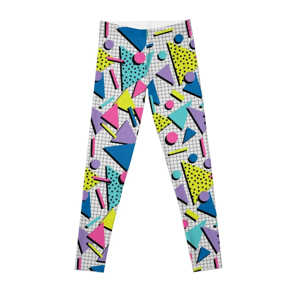 Totally Tubular! Retro 80s Memphis Style Inspired Geometric Print Leggings sports leggings woman yoga wear ladies