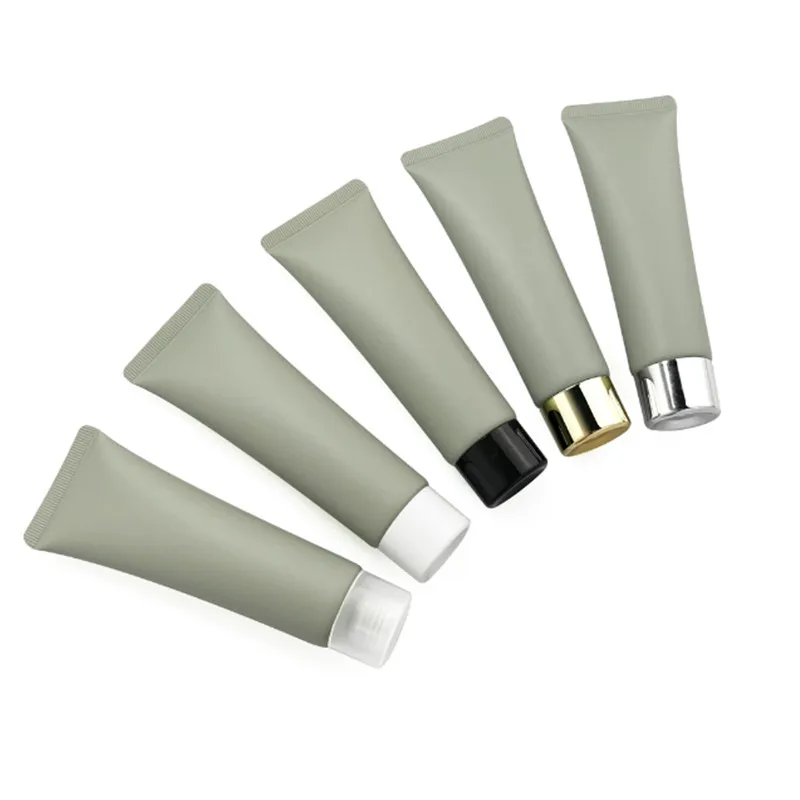 10/30개 50g/ml 화장품 소프트 튜브 반투명 녹색 크림/로션 병 클렌징 페이스/페이셜 크림 용기 리필 가능 튜브