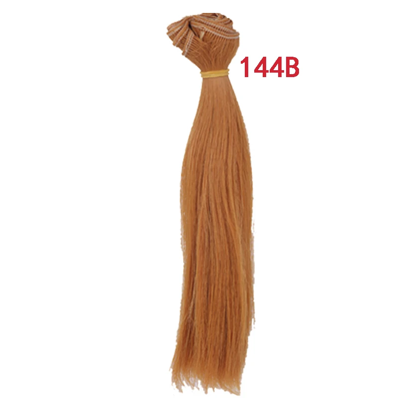 5 cm, 15 cm, 25 cm, Schwarz, Gold, Braun, Khaki, Weiß, Grau, kurzes, glattes Puppenhaar für Stirn, Pony, Puppenhaare