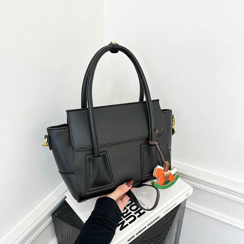 

Luxe Solid Color Tote Bag, Spacious Underarm Shoulder Purse, Women's Versatile Crossbody, Minimalist Day to Night Bag, Textured