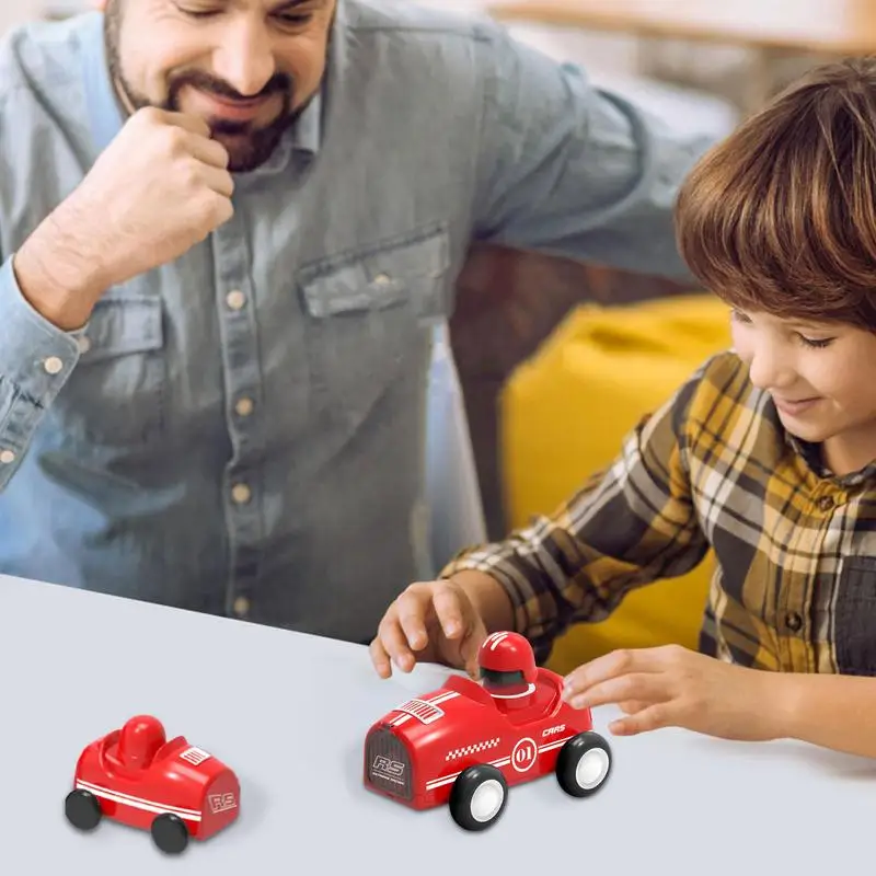 Friction Power Kids Car Toy 2X Powered Car Construction Vehicles Toy Interactive Push Friction Car Educational Friction Powered