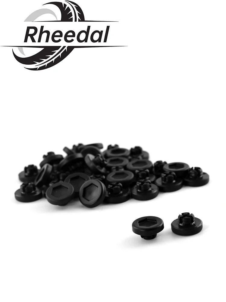 Rheedal 25Pcs 8mm/0.31" Studs Plastic Cap Lip Screw For Rim Lip Decoration Replacement Wheels Tires Parts Exterior Accessories