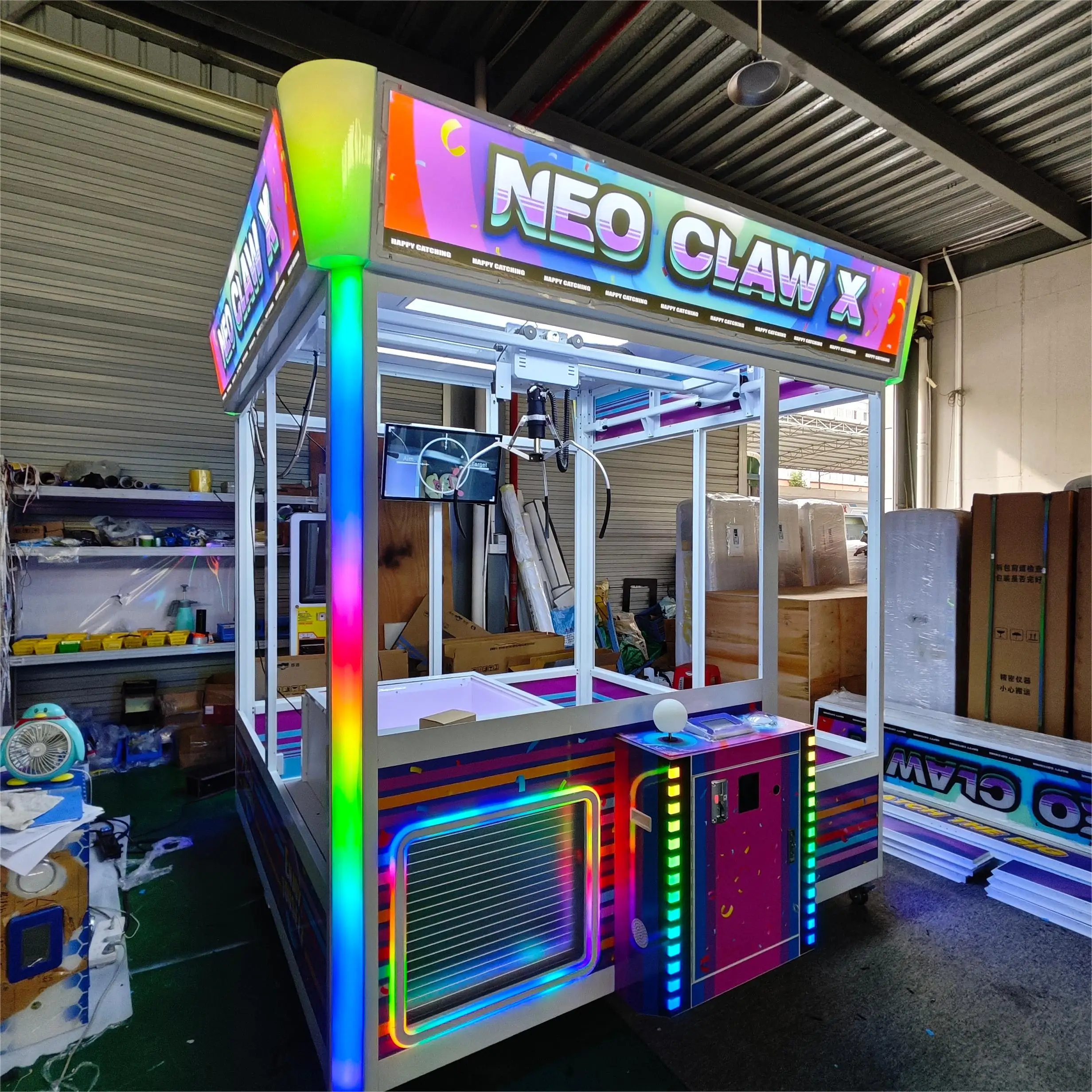 Claw Machine Arcade Game, Big Crane Toy for Kids, Amusement Part, New Gift, Coin Operated Crane Machine