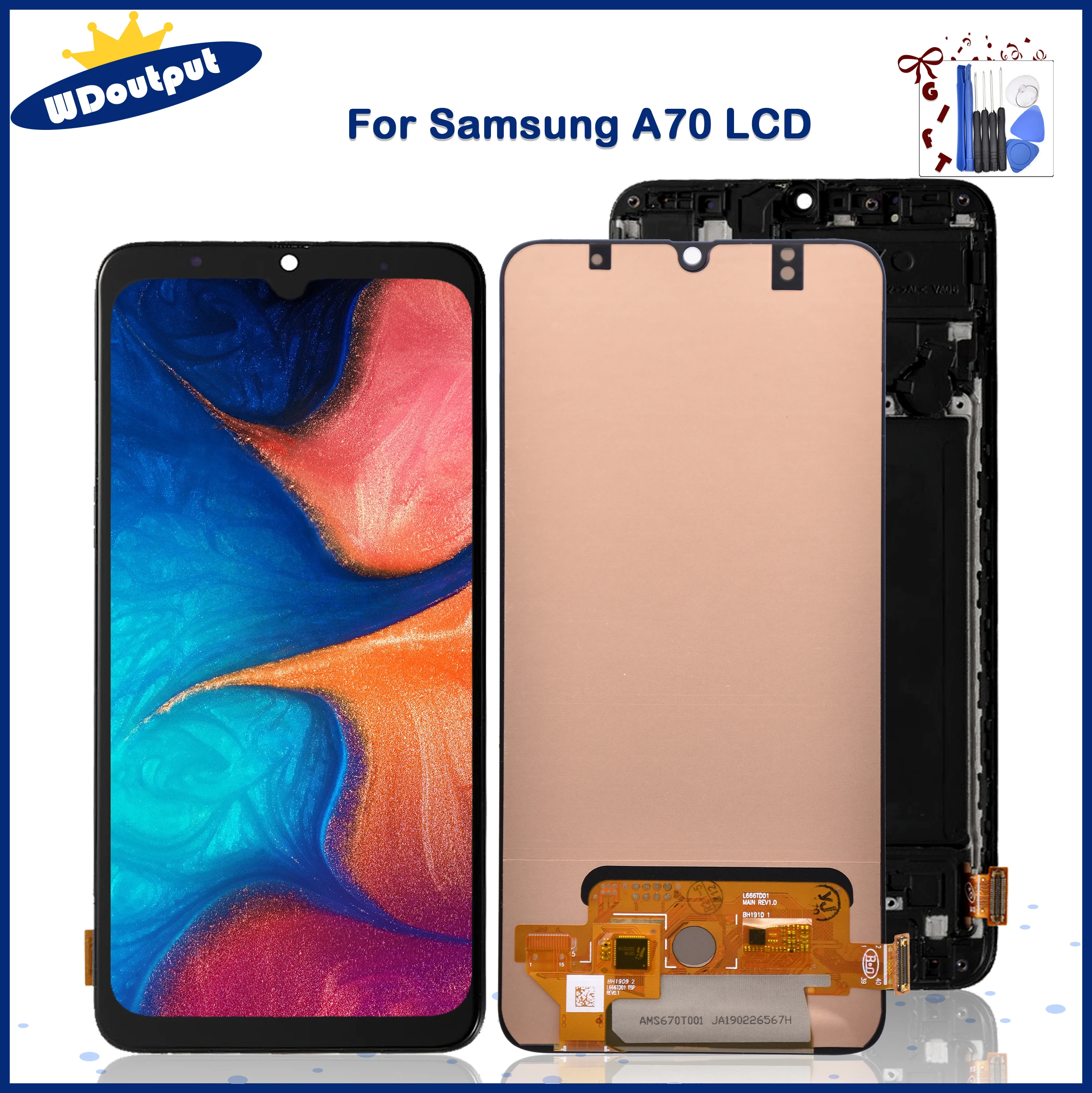 

LCD Display For Samsung Galaxy A70 A705 A705F SM-A705MN LCD Display Touch Screen Digitizer Assembly For Samsung A70 With Frame