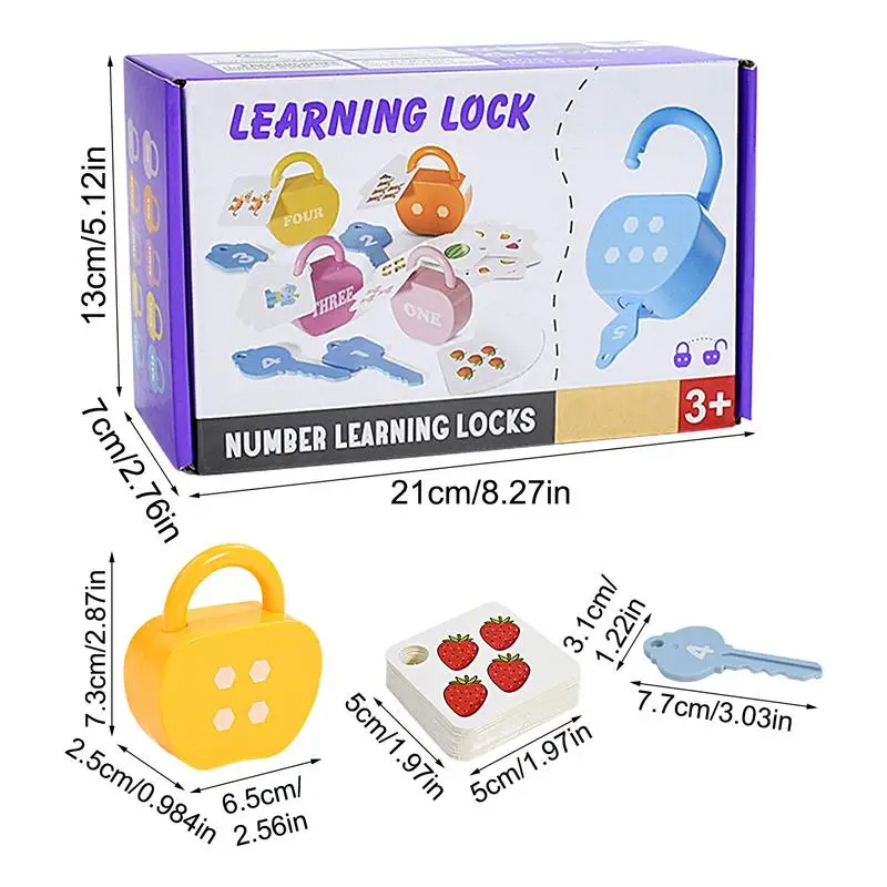 Kids Lock And Key Learning Toys Numbers Educational Toys Fine Motor Toy Locks And Keys Learning Game Preschool Activities Toys