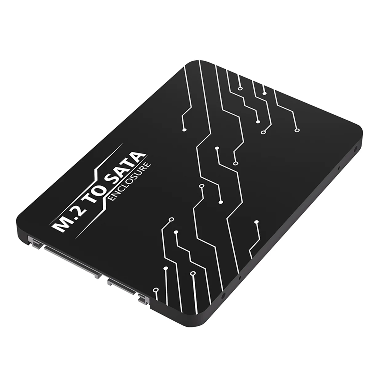 M.2 Adapter to 2.5 SATA Enclosure, B & M Key SATA Based NGFF SSD Converter to SATA 3.0 Card Support 2230 2242 2260 2280