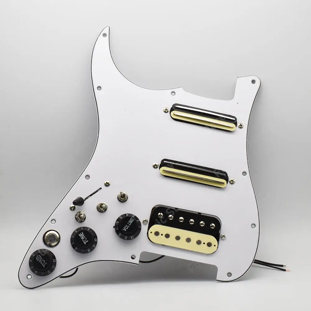 Left/Right SSH Electric Guitar Pickguard Pickup with Singlecut Wiring Loaded Prewired Single Coil Dual Rail Humbucker Pickup