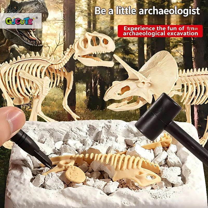 

Dinosaur Fossil Dig Kit – Excavate & Assemble Dinosaur Skeletons| 3D Dino Bones Puzzles| Jurassic Paleontology Toy