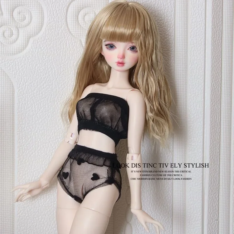 

1/3 1/4 1/6 BJD Sexy Lingerie Set, 60cm Doll Clothes Black White Underwear