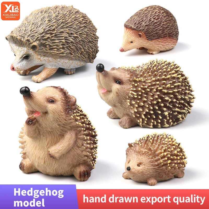 Wildlife World Simulation Großes Igel-Tierset – pädagogisches Actionfiguren-Spielzeug für Kinder