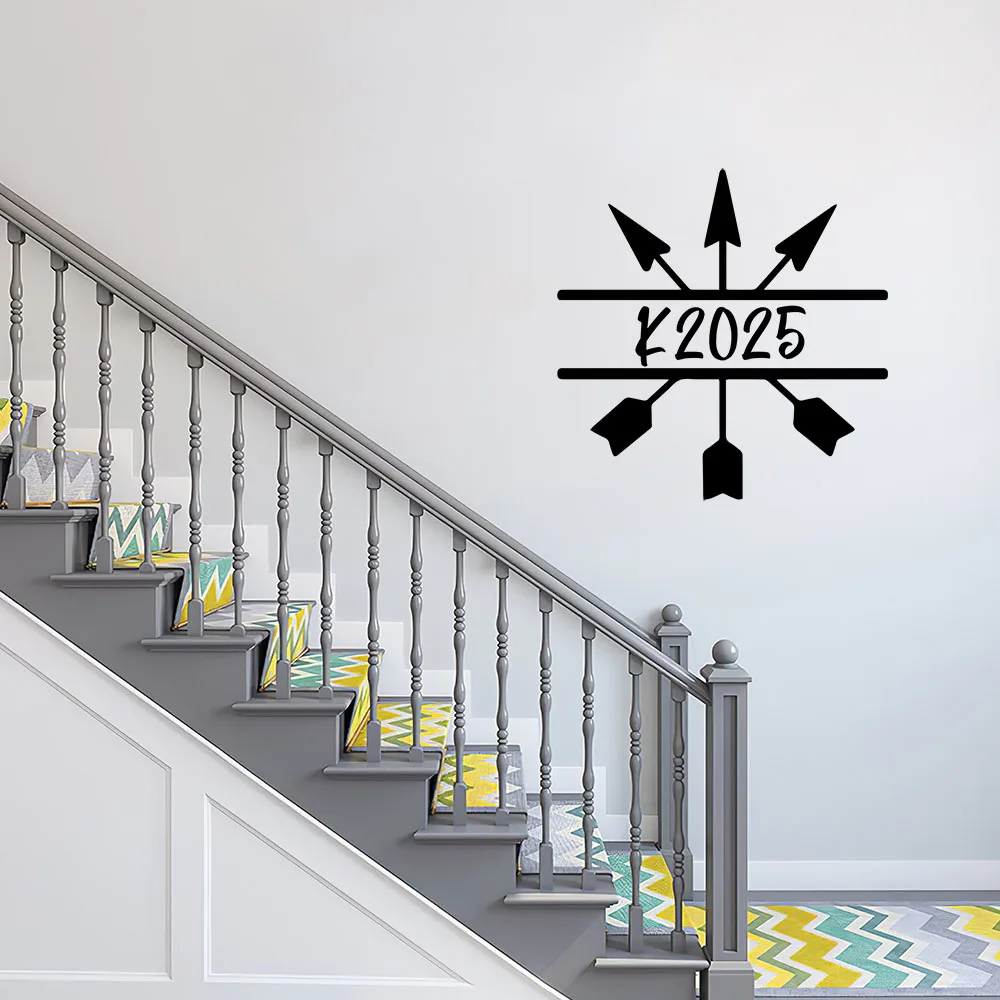 1PC Cartoon Arrow Customizable Name Name Wall Decal Art Vinyl Stickers Study Room Vinyl Mural Decal