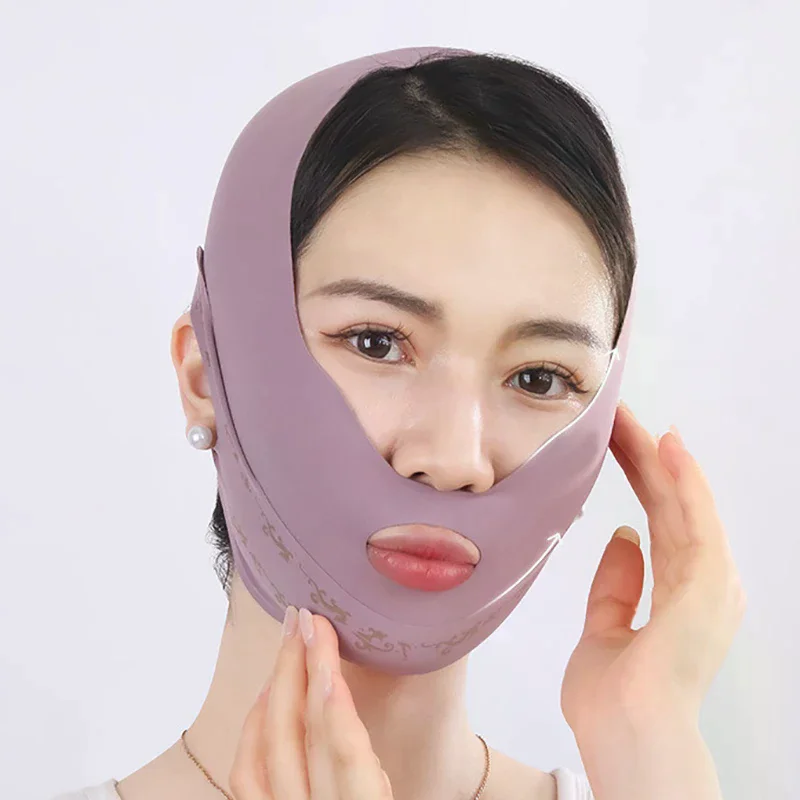 Mento Guancia Benda dimagrante V Shaper V Linea Maschera di sollevamento Lifting del viso Antirughe Fascia per dormire Maschera Bellezza Salute