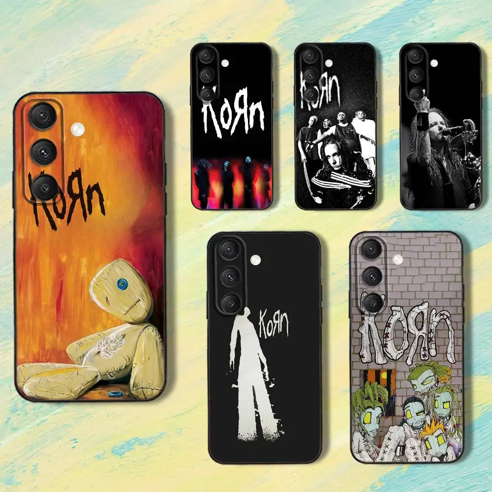 

Rock K-Korn B-BandS Phone Case For Samsung S25,S24,S10,S22,S21,S20,S23,Ultra,Plus,Lite,FE,Soft Silicone Black Cover