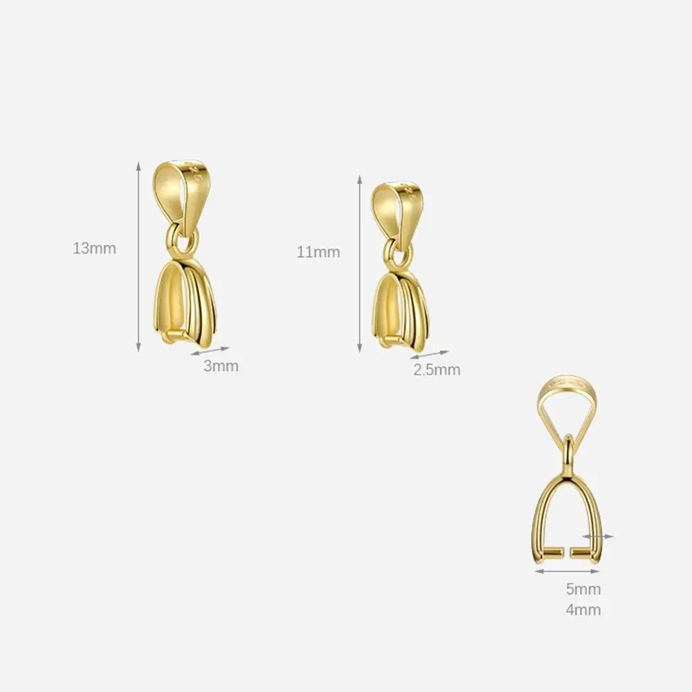 925スターリングシルバーペンダントクラスプ、ネックレスクラスプ、ブレスレットフック、DIYアクセサリー、パーツ、3個