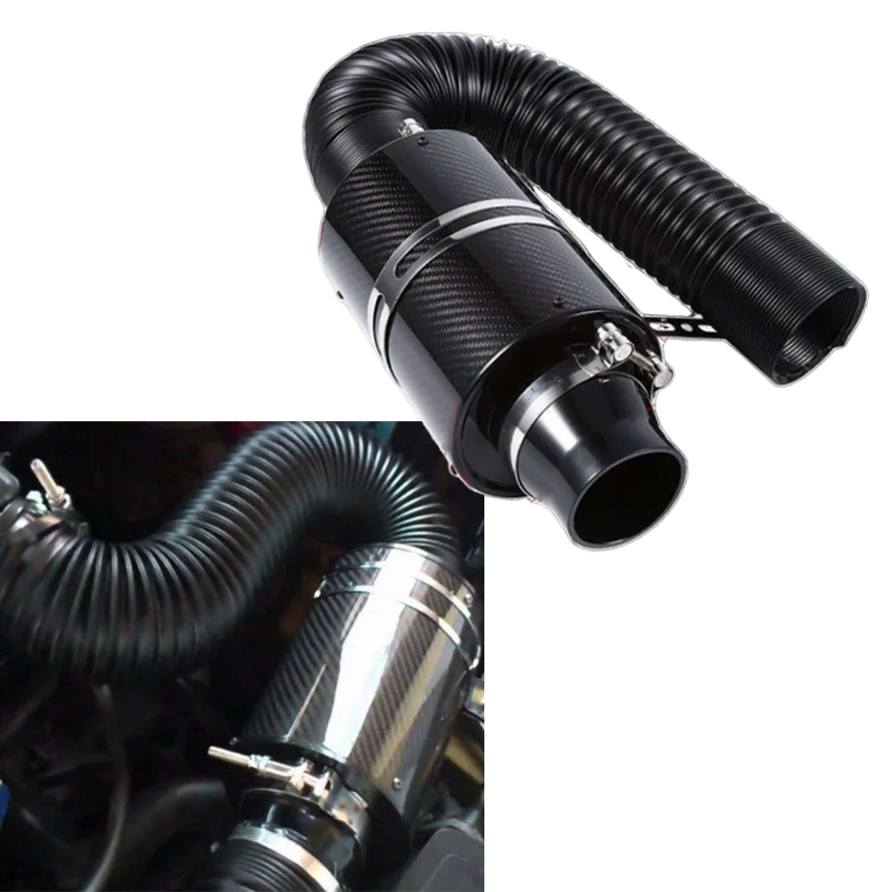 

3 Inch Car Forced Cold Air Filter Feed Enclosed Intake Induction Pipe Hose Kit Universal For sedans trucks Enclosed Air Filter