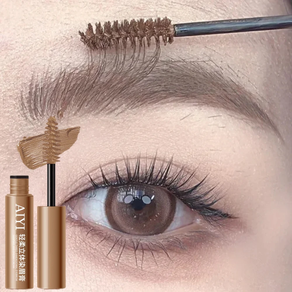 Waterproof Brow Mascara AIYI 3D Volumizing Long Lasting Natural Smudge Proof Eyebrow Dye Cream